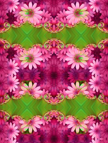 573450-手绘幻彩定位雏菊  泳装印花（MA