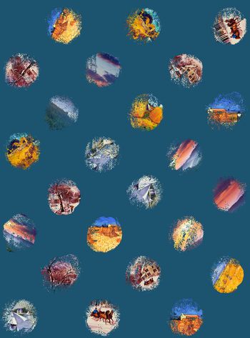 573604-几何圆形印花布匹