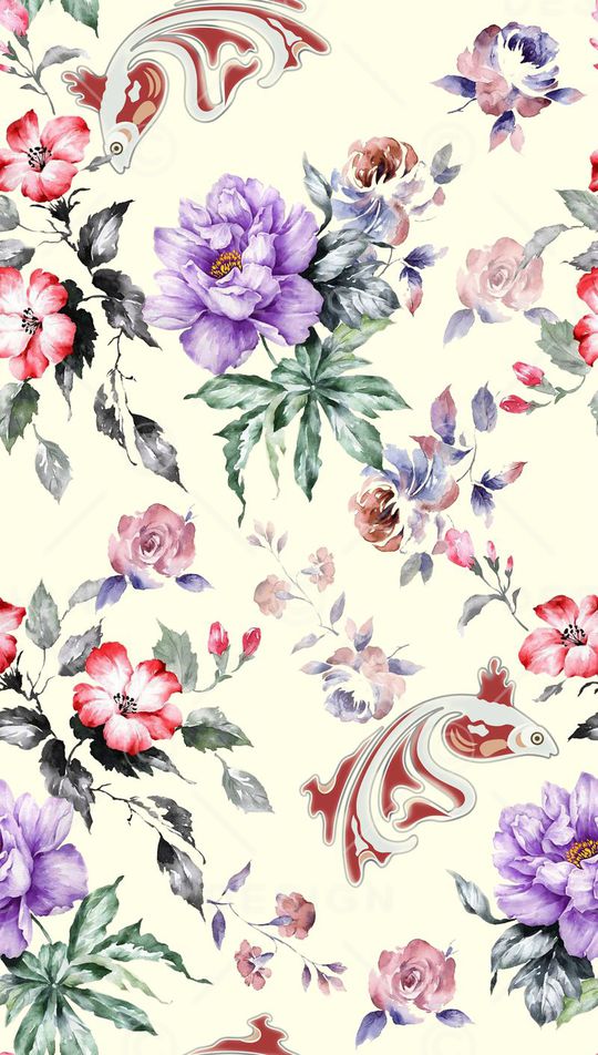 花卉印花华亿平台图片