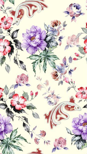 花卉印花华亿平台图片