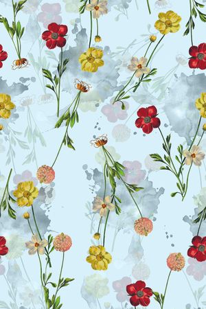 花卉印花华亿平台图片