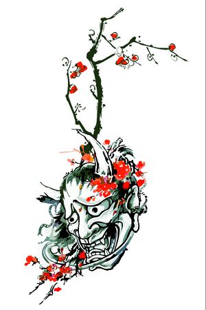 面具 梅花印花华亿平台图片