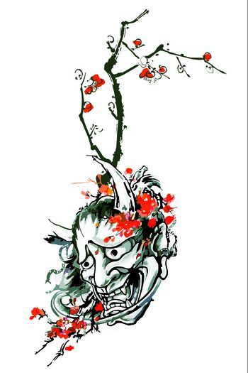 面具 梅花印花华亿平台图片