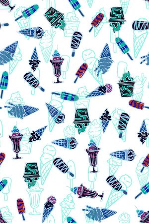 蓝色印花华亿平台图片