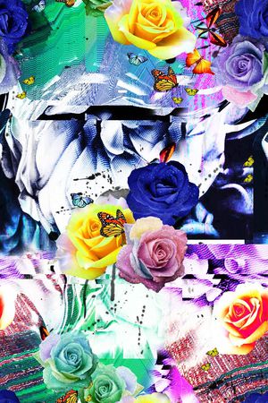 抽象印花华亿平台图片