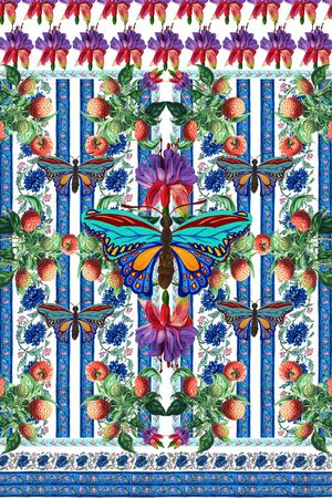 田园风印花华亿平台图片