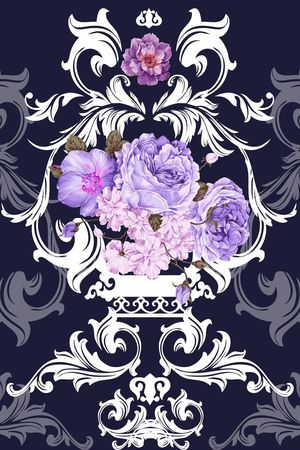 牡丹印花华亿平台图片