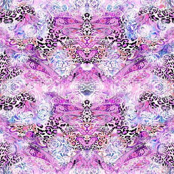 574332-佩斯利涡旋纹抽象无缝拼接豹纹+华亿平台