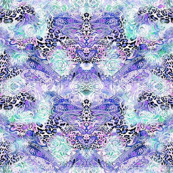 574333-佩斯利涡旋纹抽象无缝拼接豹纹+华亿平台