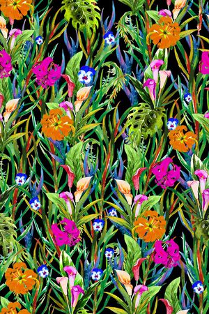 热带风情印花华亿平台图片