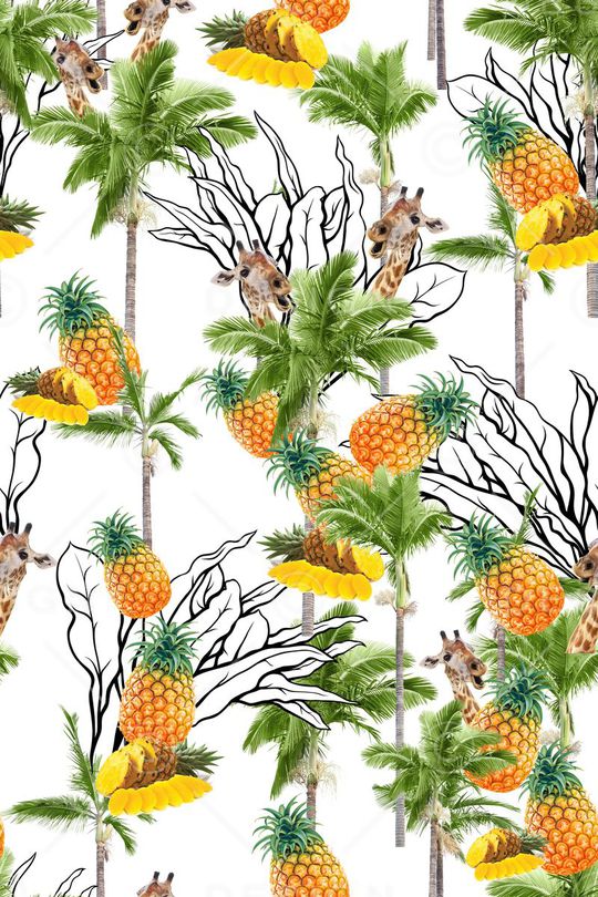 热带风情印花华亿平台图片