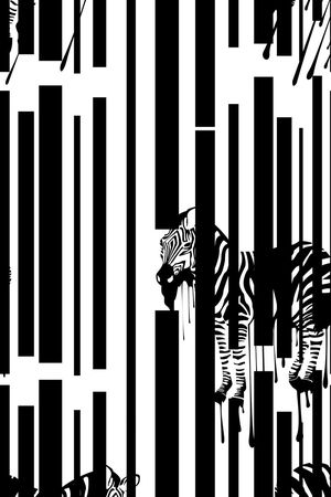 休闲时尚 抽象 炫彩 动物纹理 几何 黑白简洁印花华亿平台图片