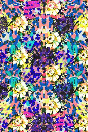 抽象水彩印花华亿平台图片