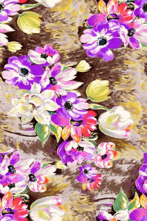 手绘印花印花华亿平台图片