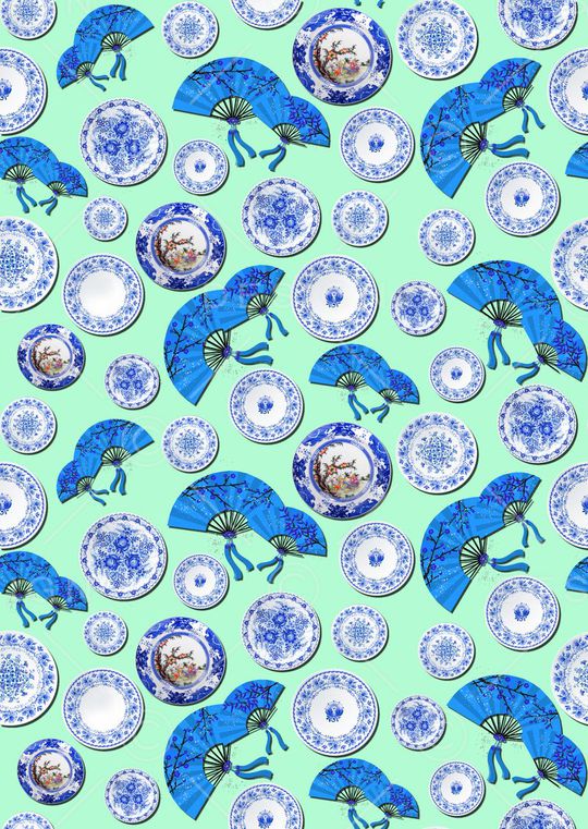 中国风印花华亿平台图片