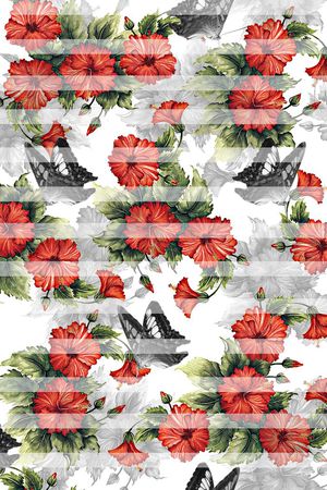 花卉印花华亿平台图片