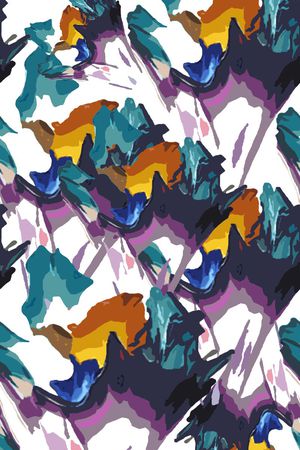 抽象图案印花华亿平台图片