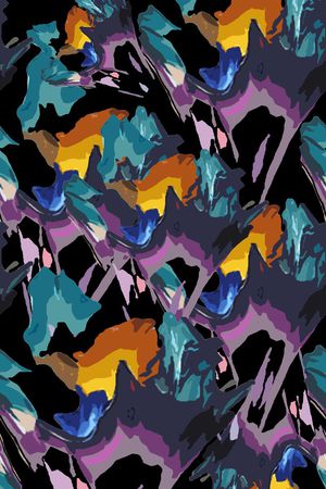 抽象图案印花华亿平台图片