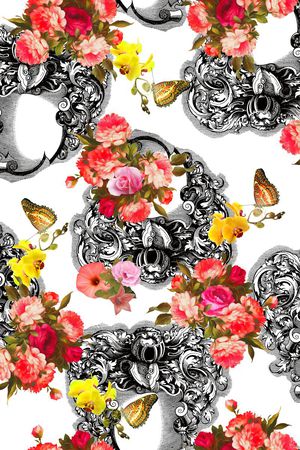 花卉印花华亿平台图片