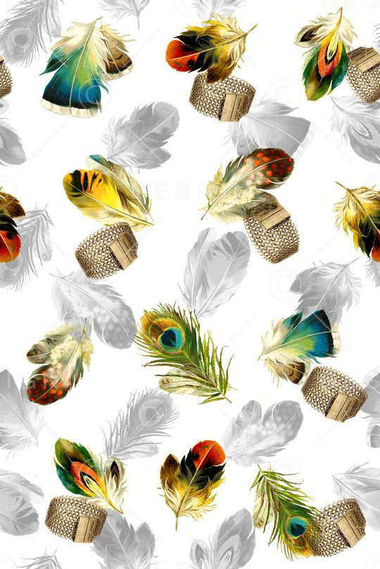 彩色羽毛印花华亿平台图片