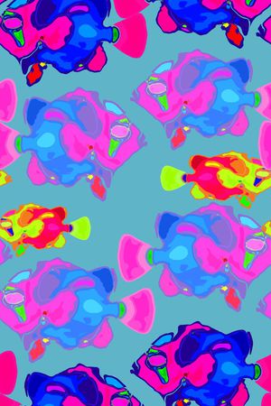 鱼儿自在飘印花华亿平台图片