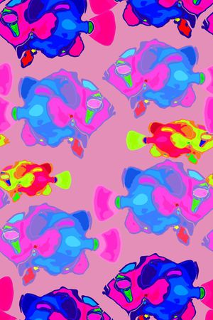 鱼儿自在飘印花华亿平台图片