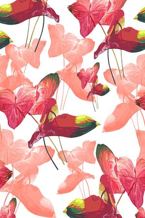 花艺热烈印花华亿平台图片