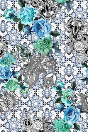 花卉印花华亿平台图片