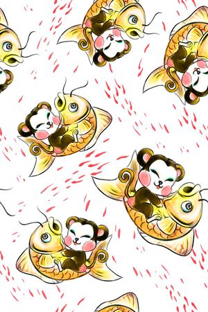 猴子印花华亿平台图片