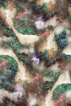 绿叶印花华亿平台图片