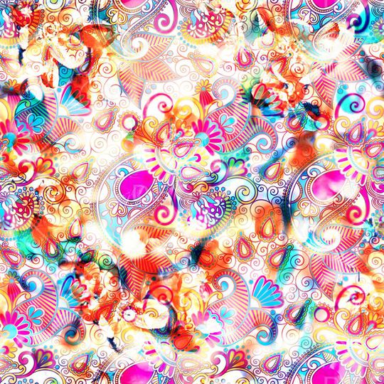 佩斯利涡旋纹印花印花华亿平台图片