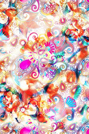 佩斯利涡旋纹印花印花华亿平台图片