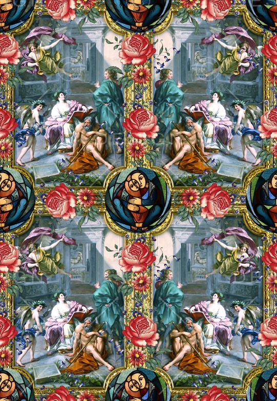 宫廷风格印花华亿平台图片