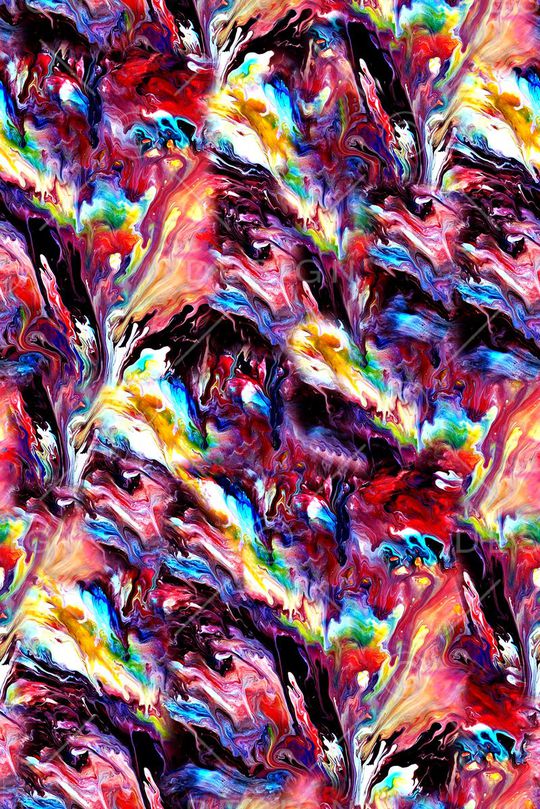 彩色油画印花华亿平台图片