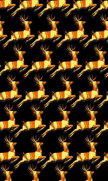 575169-飞奔的鹿时尚简约动物纹样服饰印花