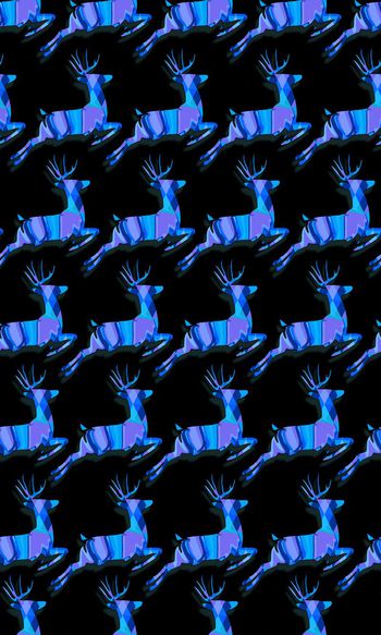 575170-飞奔的鹿时尚简约动物纹样服饰印花