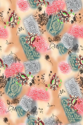 575218-手绘传统风格珠片印花