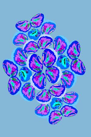 抽象图案印花华亿平台图片