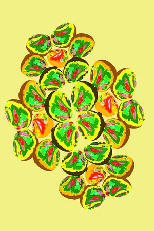 抽象图案印花华亿平台图片