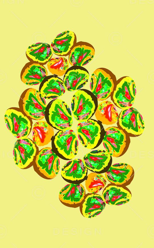 抽象图案印花华亿平台图片