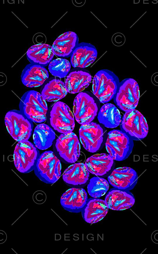 抽象图案印花华亿平台图片