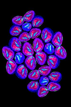 抽象图案印花华亿平台图片