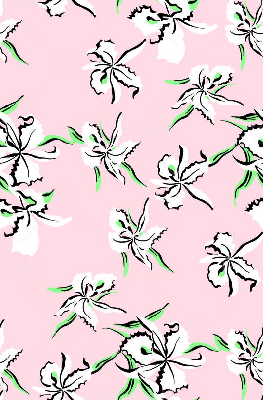 手绘花印花华亿平台图片