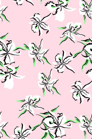 手绘花印花华亿平台图片