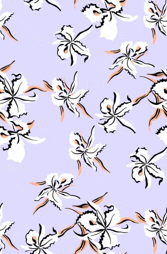 手绘花印花华亿平台图片