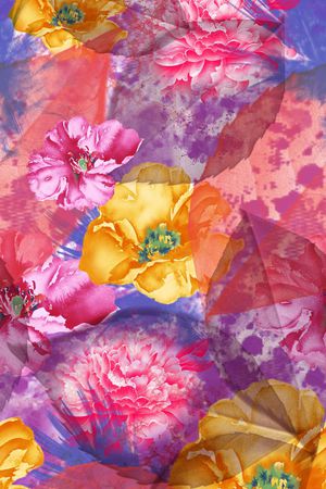 花卉印花华亿平台图片