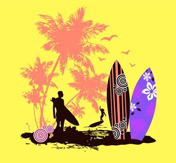 575454-T恤位置花海边冲浪