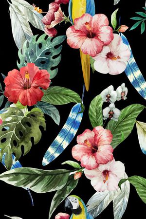 鸟类 花卉印花华亿平台图片