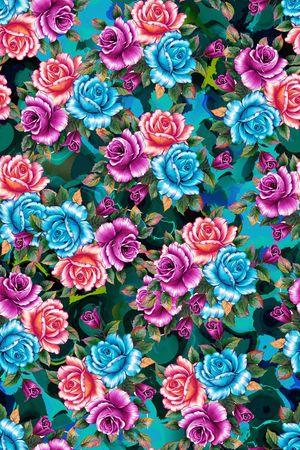 花卉印花华亿平台图片