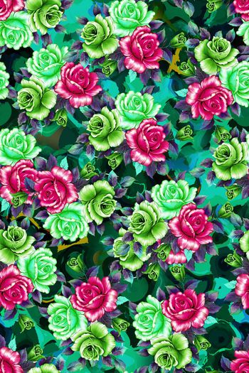 575491-花卉大花朵繁花牡丹家纺女装